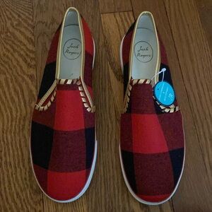 Brand new Jack Rogers plaid slip on sneakers